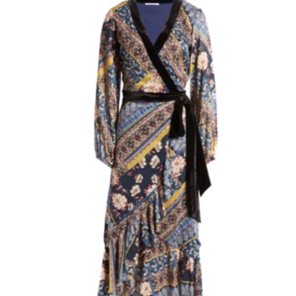Hi-Lo Boho Wrap Maxi dress, size S